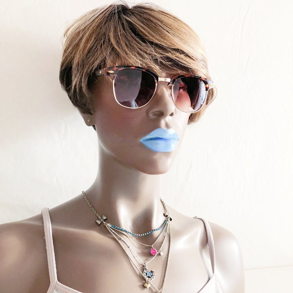 Brown Tortoiseshell Half Frame Club Sunglasses